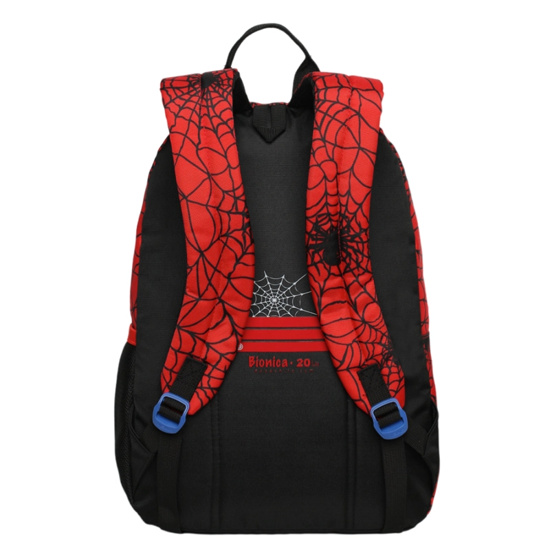 MOCHILA INFANTIL NIÑO BIONICA ARAÑA ROJO HEAD - 6