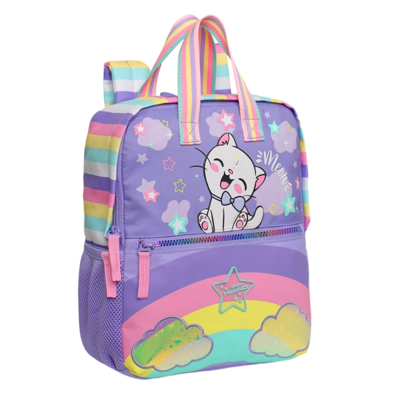 MOCHILA INFANTIL NIÑA PEPA CAT RAINBOW LILA HEAD - 1