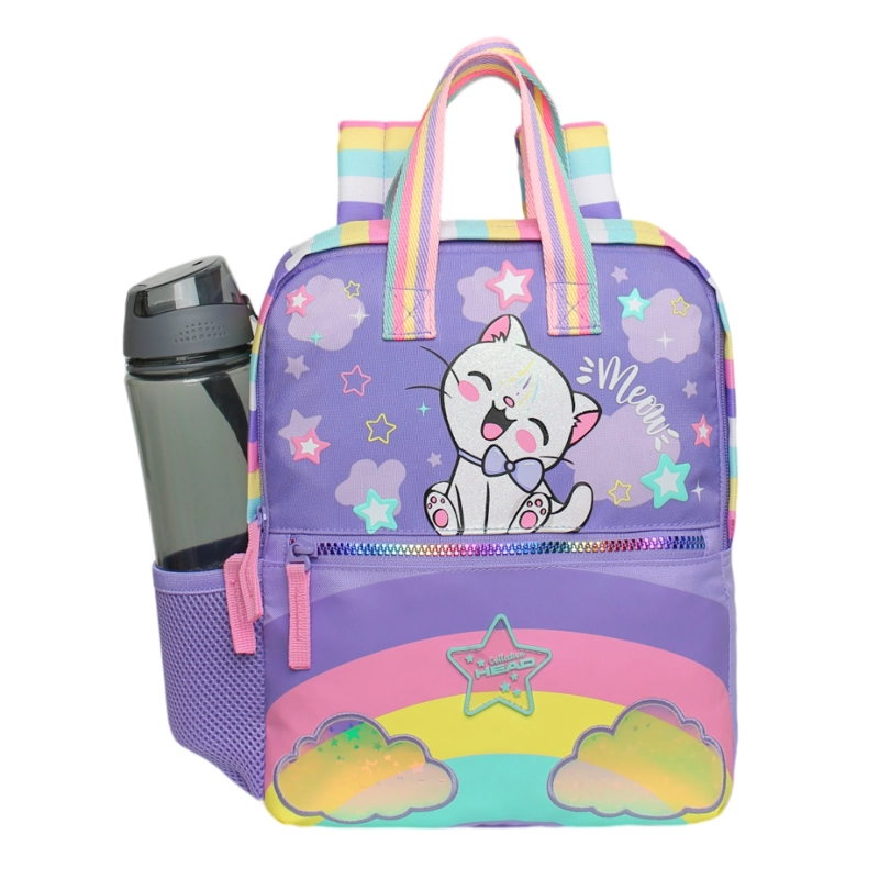 MOCHILA INFANTIL NIÑA PEPA CAT RAINBOW LILA HEAD - 2