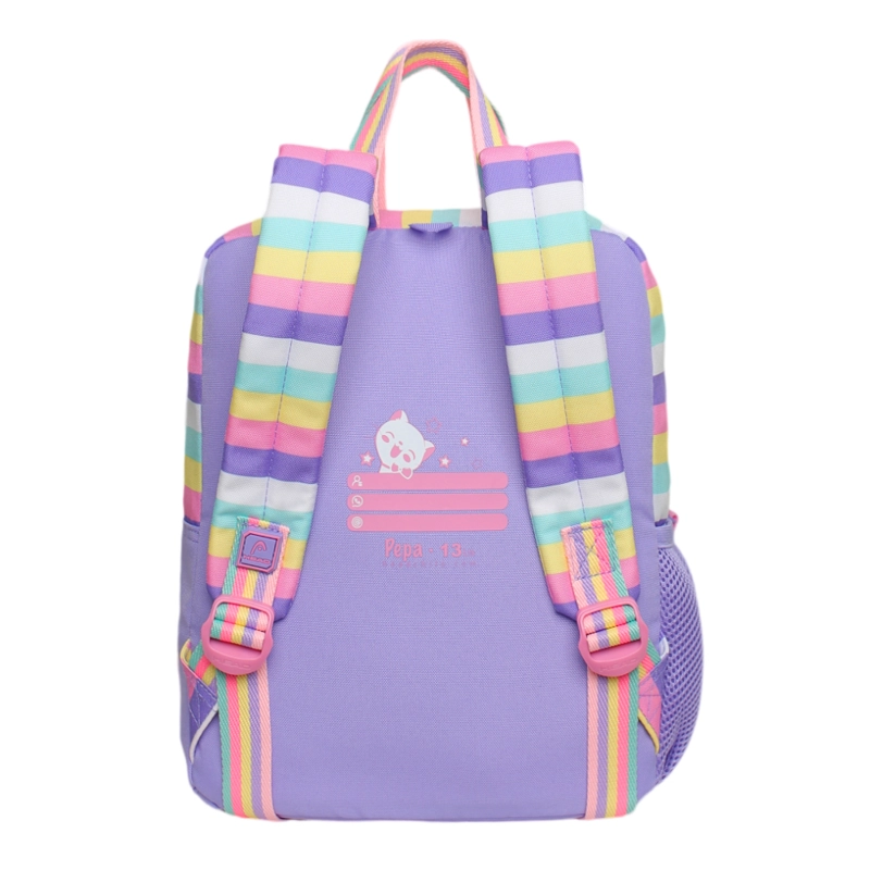 MOCHILA INFANTIL NIÑA PEPA CAT RAINBOW LILA HEAD - 5