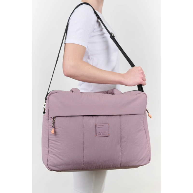 BOLSO DE VIAJE BEATRICE ACOLCHADO MALVA CALU - 7