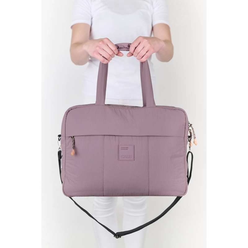 BOLSO DE VIAJE BEATRICE ACOLCHADO MALVA CALU - 8