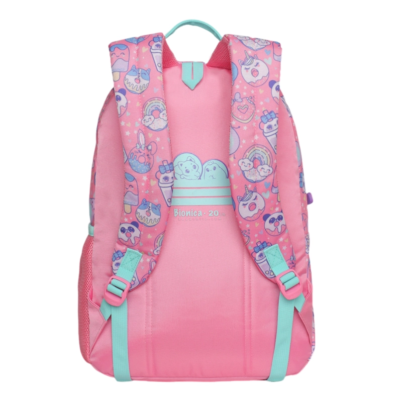 MOCHILA INFANTIL NIÑA BIONICA SWEET CANDY ROSADO HEAD - 6