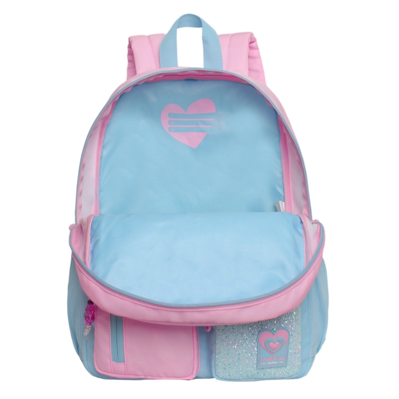 MOCHILA INFANTIL NIÑA FUNNY BRILLO BLOCK ROSADO HEAD - 3