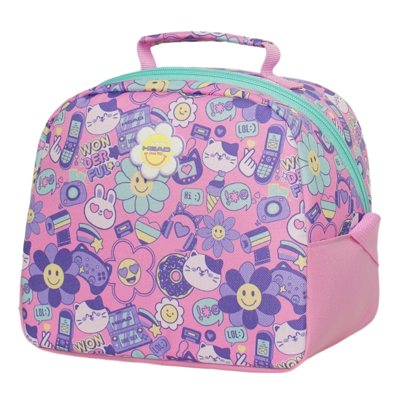 PACK BAKAN ESCOLAR MUJER EMOTICONES ROSADO HEAD - 3