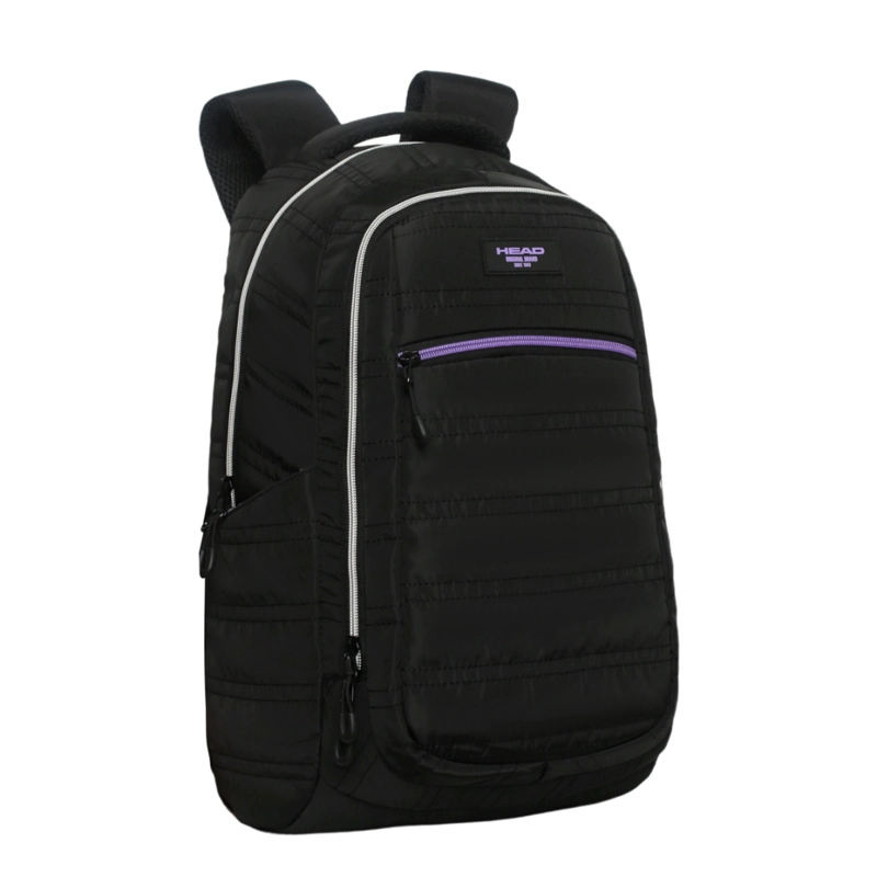 MOCHILA MUJER MAXIMA MICROFIBRA NEGRO LILA HEAD - 1