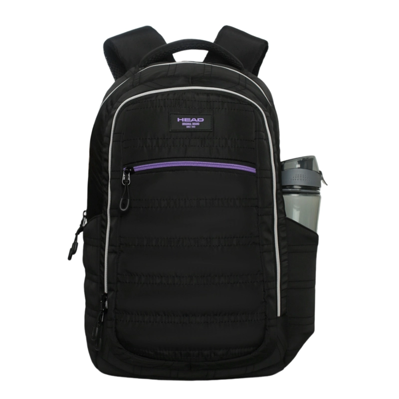 MOCHILA MUJER MAXIMA MICROFIBRA NEGRO LILA HEAD - 2