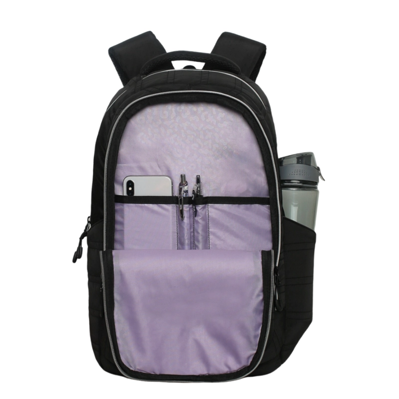 MOCHILA MUJER MAXIMA MICROFIBRA NEGRO LILA HEAD - 4