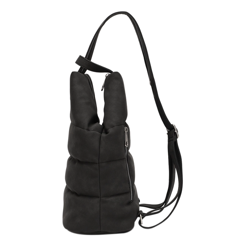 MOCHILA Y CROSSBODY AMELIE PU NEGRO CALU - 4