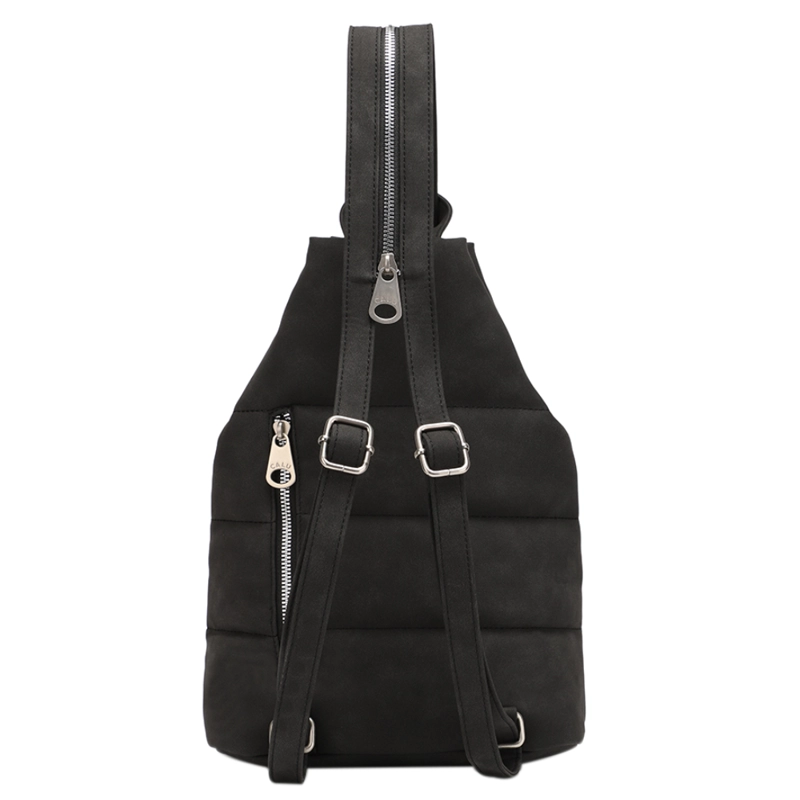 MOCHILA Y CROSSBODY AMELIE PU NEGRO CALU - 5