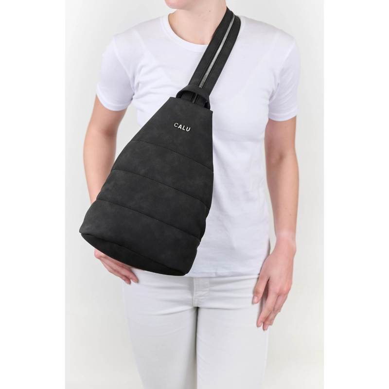 MOCHILA Y CROSSBODY AMELIE PU NEGRO CALU - 7