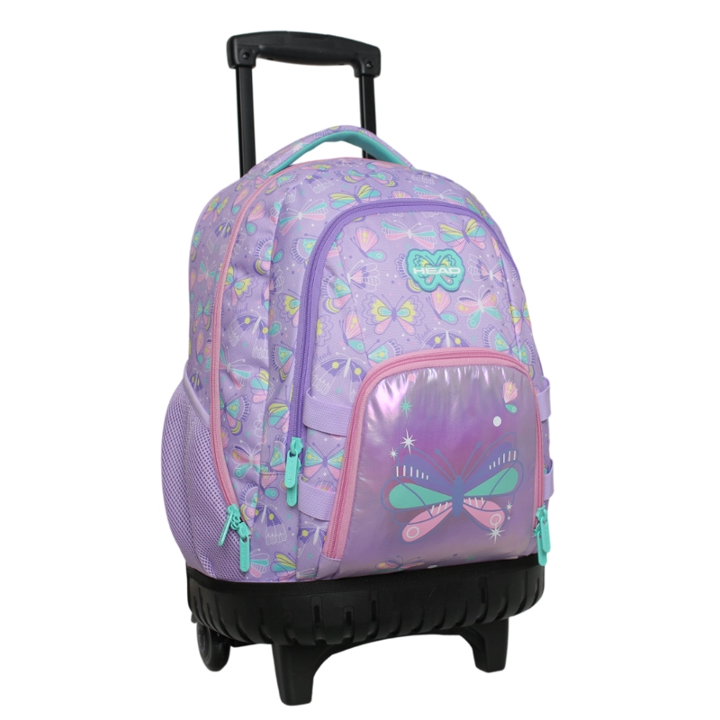 MOCHILA INFANTIL CARRO NEW KODIAC MARIPOSA LILA HEAD - 1