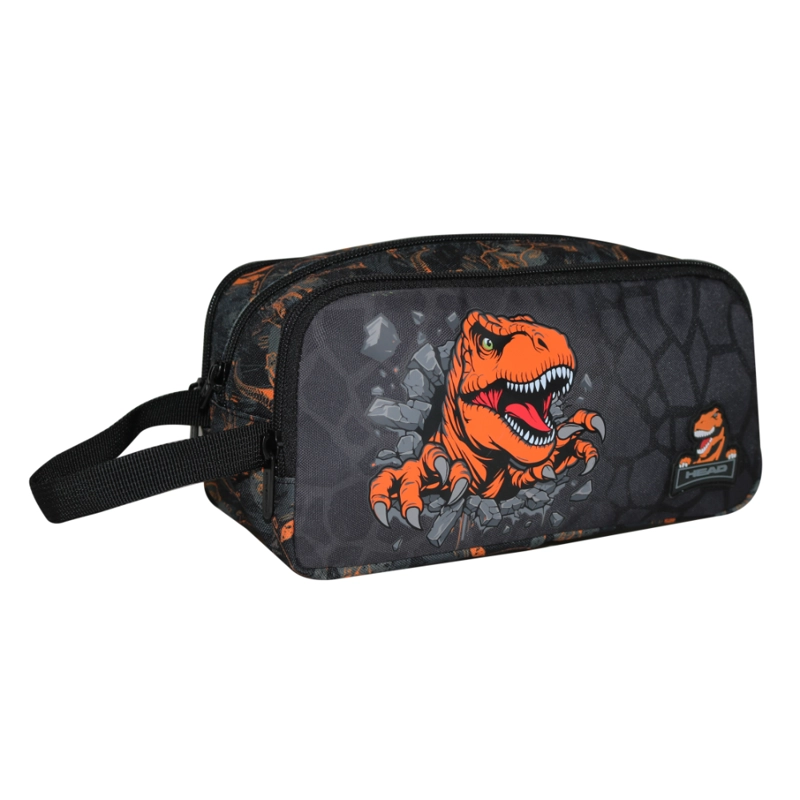 ESTUCHE INFANTIL NIÑO ATOS DINO NARANJO HEAD - 1