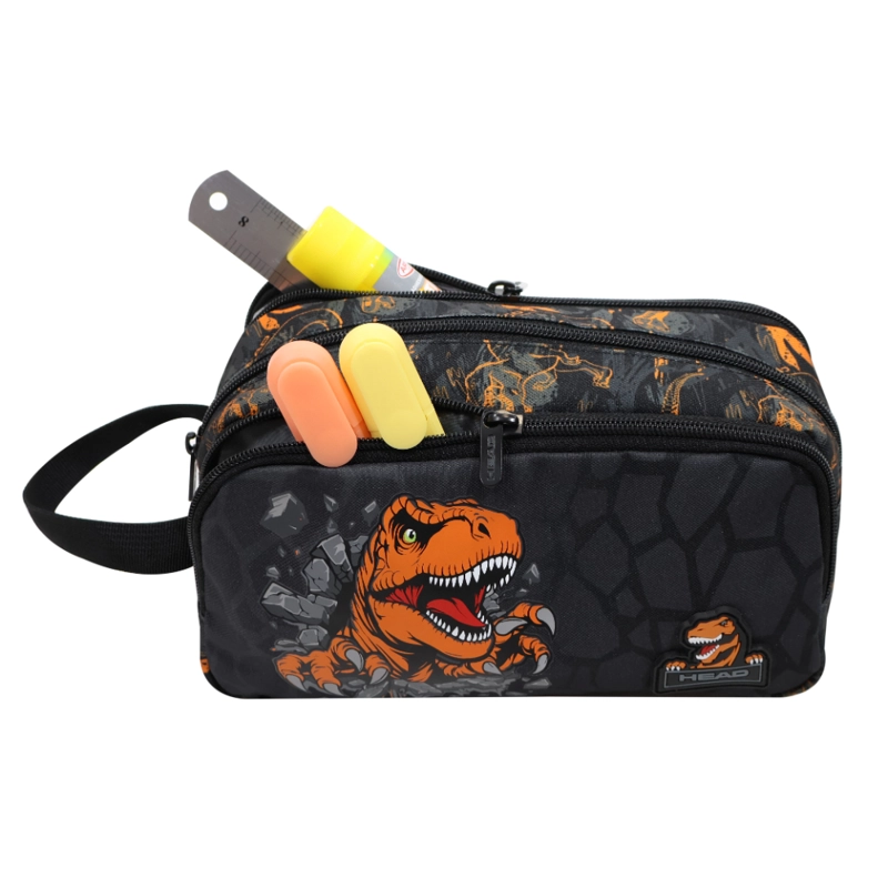 ESTUCHE INFANTIL NIÑO ATOS DINO NARANJO HEAD - 4