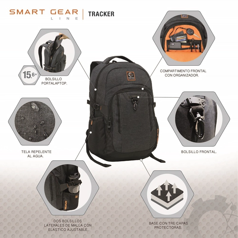 MOCHILA EJECUTIVA TRACKER AZUL HEAD - 2
