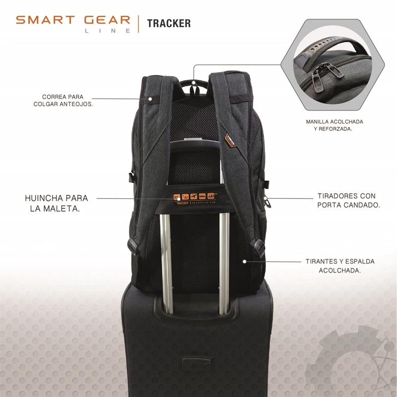 MOCHILA EJECUTIVA TRACKER AZUL HEAD - 3
