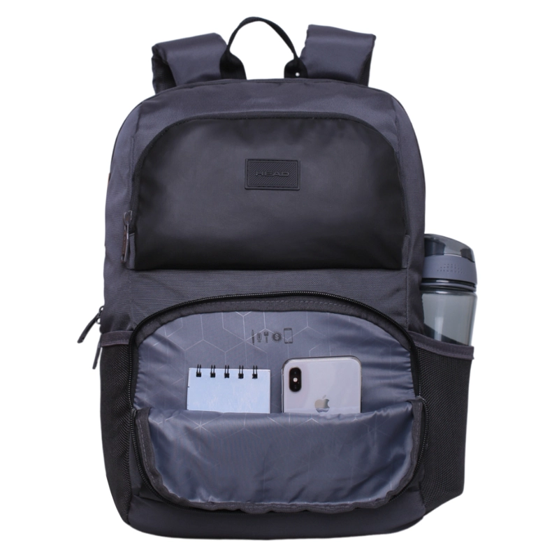 MOCHILA NOTEBOOK STINGER REVERSE GRIS OSCURO - 2