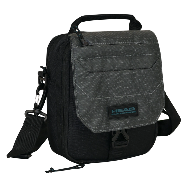 BOLSO POUCH BOXING MELANGE REVERSE GRIS OSCURO - 1
