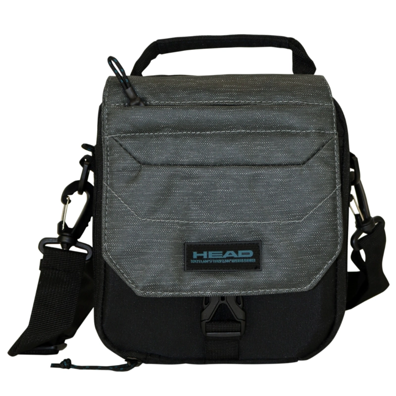 BOLSO POUCH BOXING MELANGE REVERSE GRIS OSCURO - 2