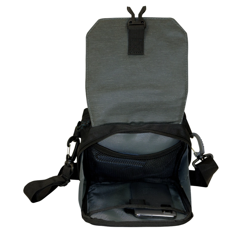 BOLSO POUCH BOXING MELANGE REVERSE GRIS OSCURO - 4