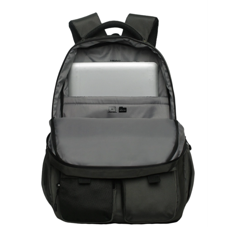 MOCHILA SIERRA COMPARTIMIENTOS DARK VERDE HEAD - 3