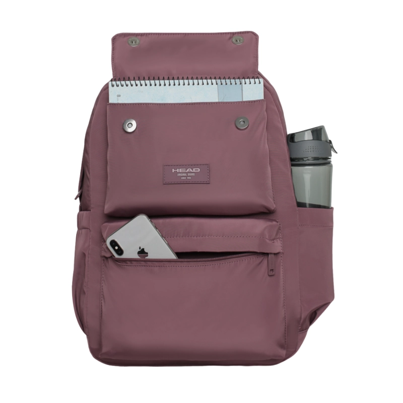 MOCHILA MUJER YSHO MICROFIBRA DARK MALVA HEAD - 2