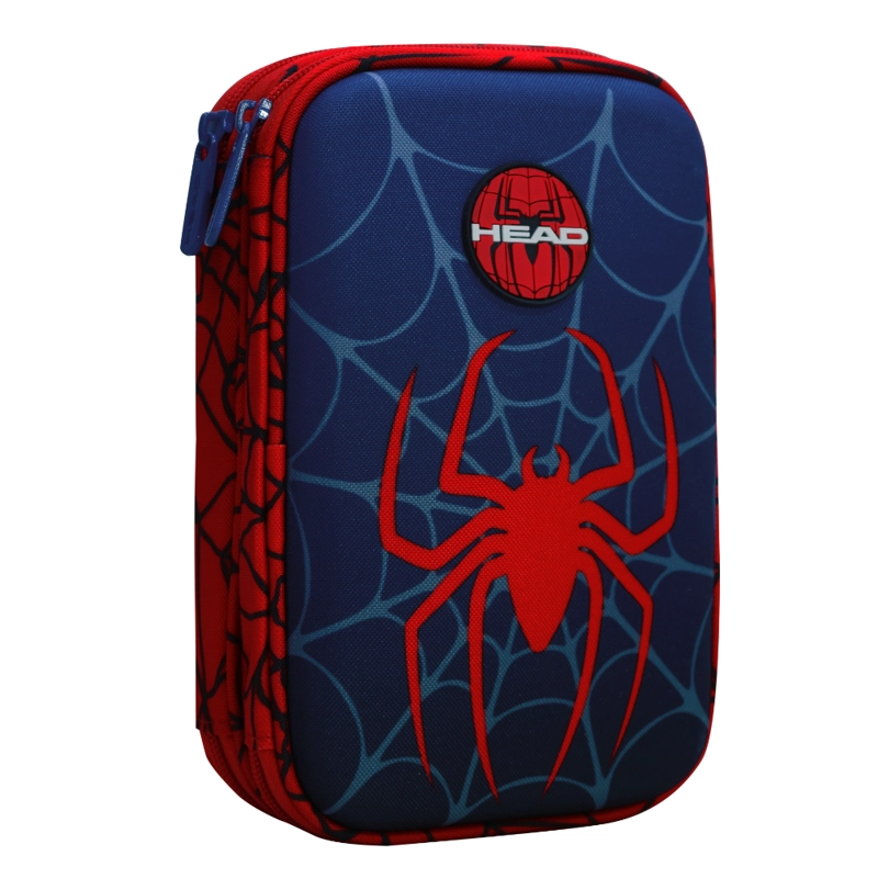ESTUCHE INFANTIL NIÑO RIGIDO BOX ARAÑA ROJO  HEAD - 1