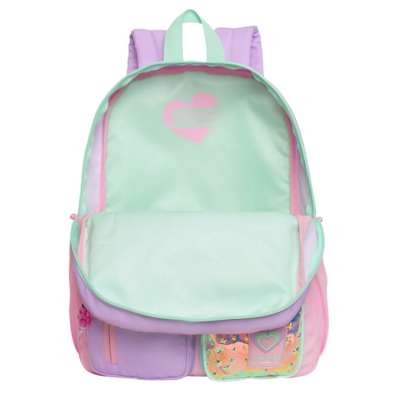 MOCHILA INFANTIL NIÑA FUNNY BRILLO BLOCK PASTEL HEAD - 3