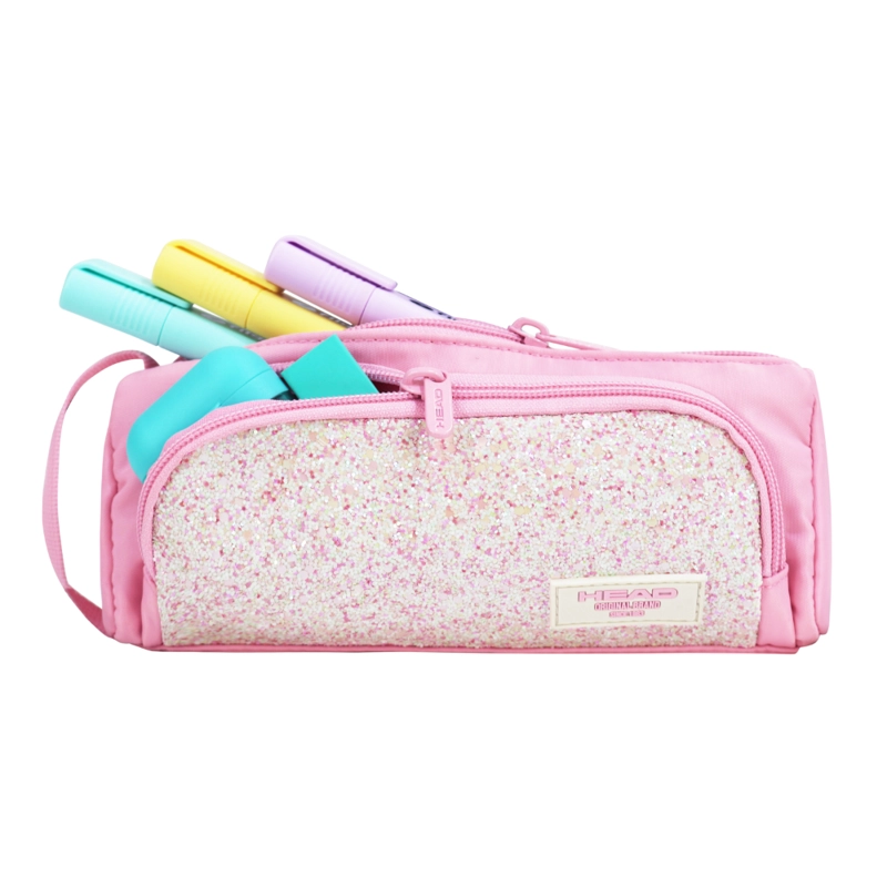 ESTUCHE MUJER NEW YARIS GLITTER ROSADO HEAD - 3