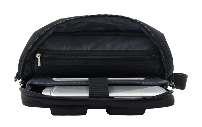 MALETIN MOCHILA EURO VERTICAL L NEGRO PARCHES HEAD - 3