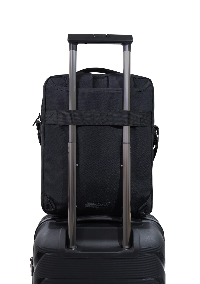 MALETIN MOCHILA EURO VERTICAL L NEGRO PARCHES HEAD - 6