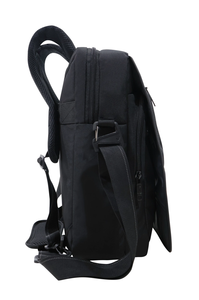 MALETIN MOCHILA EURO VERTICAL L NEGRO PARCHES HEAD - 7
