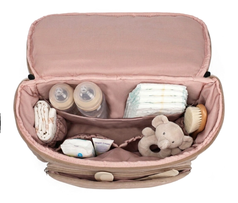 MOCHILA PAÑALERA MATERNAL BLISS BEIGE HEAD - 4