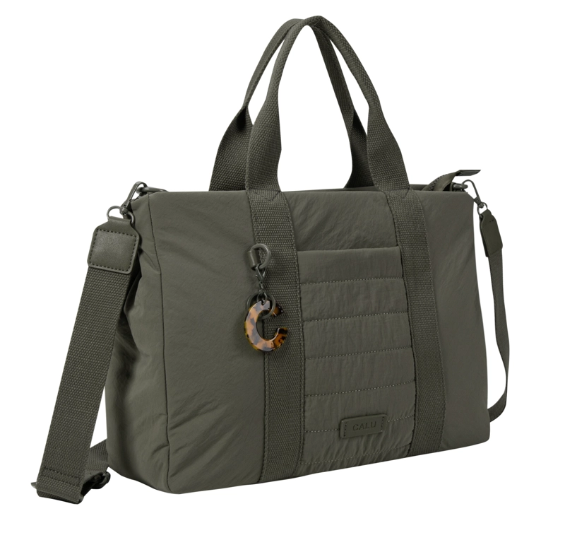 CARTERA TOTE PORTA LAPTOP 13 MOLLY VERDE OLIVA CALU