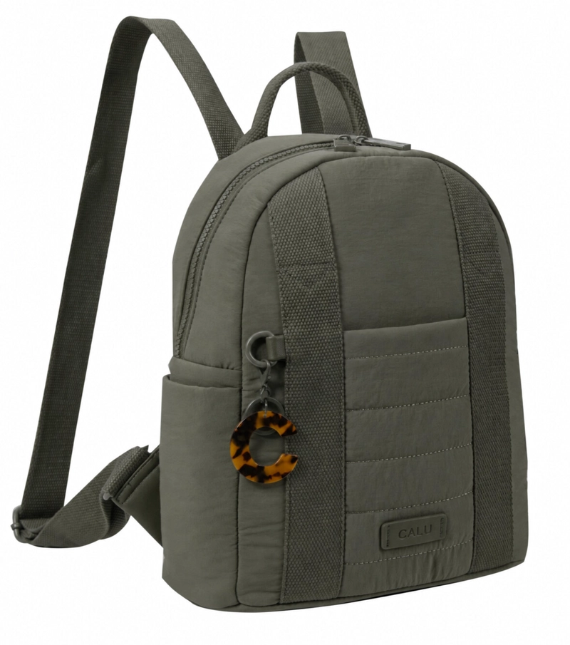MOCHILA PUFFY MUJER BONOMIA VERDE OLIVA CALU