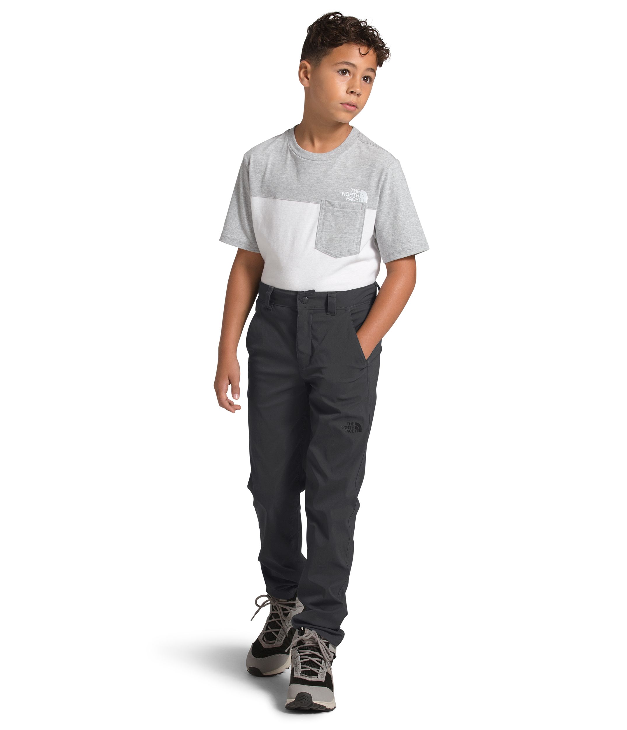 Pantalon Garçon George Taille 9 Ans - Gris Uni, Coupe Régulière, Polyester Et Viscose