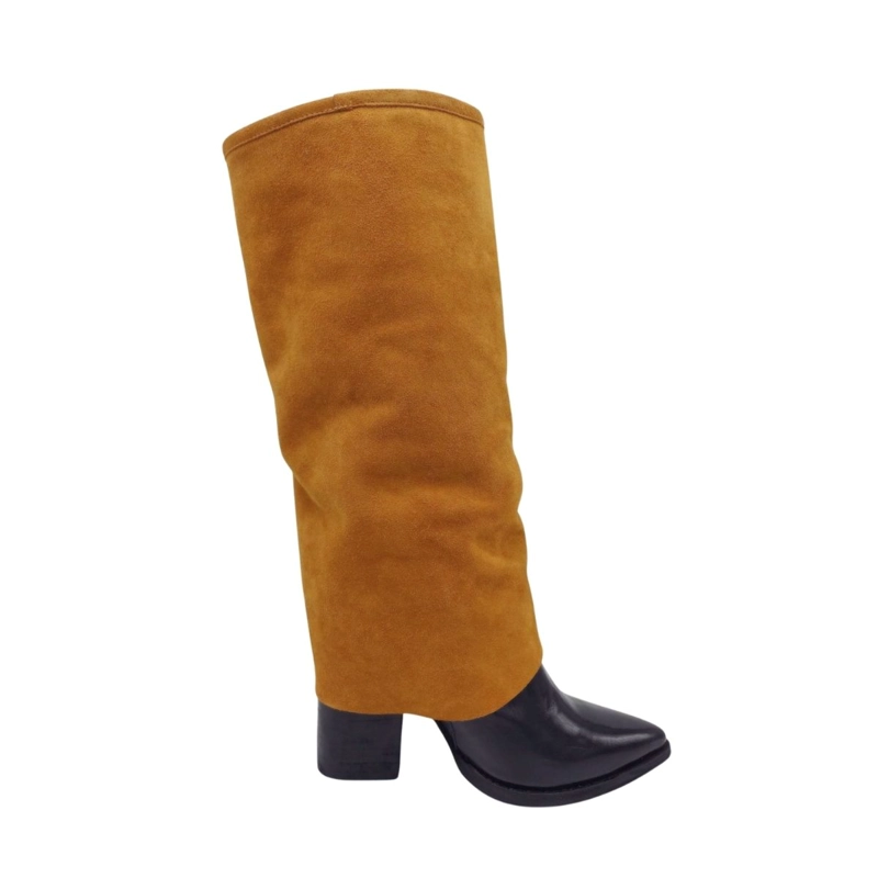 BOTA AUGUSTA CAMEL NEGRO CHAROL PAO PECADOS - 3