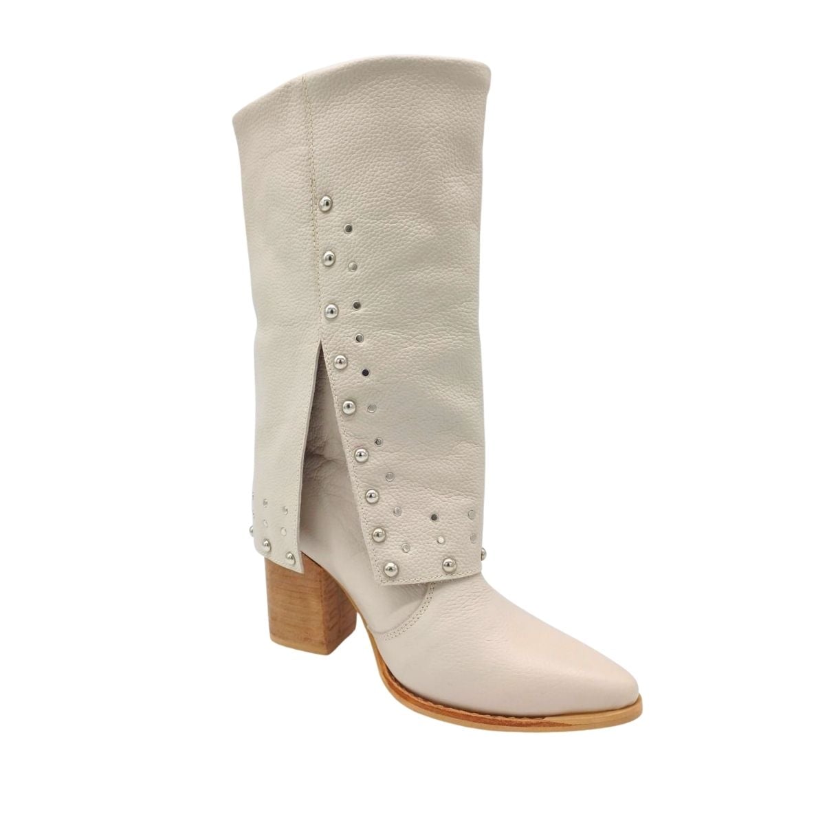 BOTA FIERA BEIGE TACO ALTO PAO PECADOS - 3