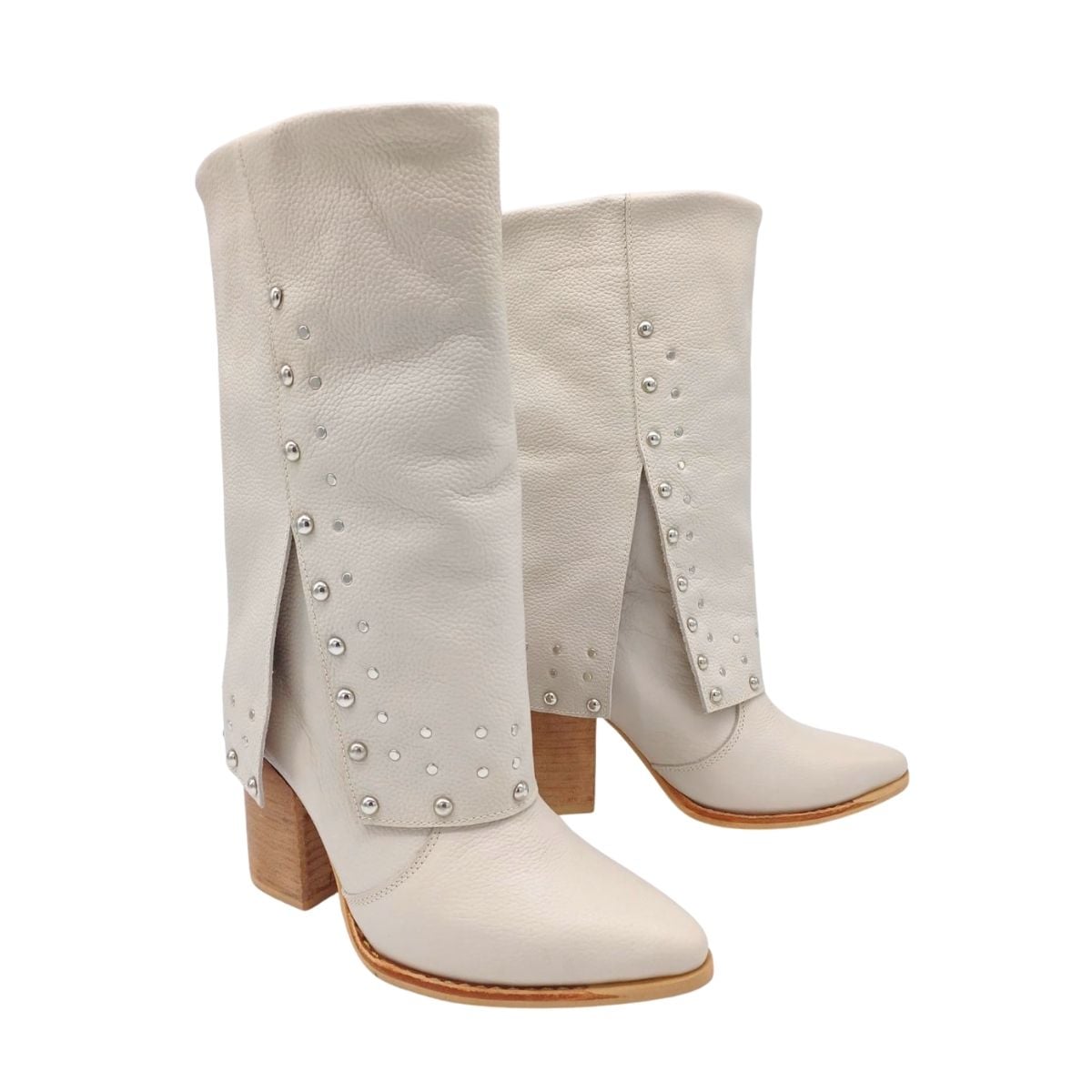 BOTA FIERA BEIGE TACO ALTO PAO PECADOS - 4