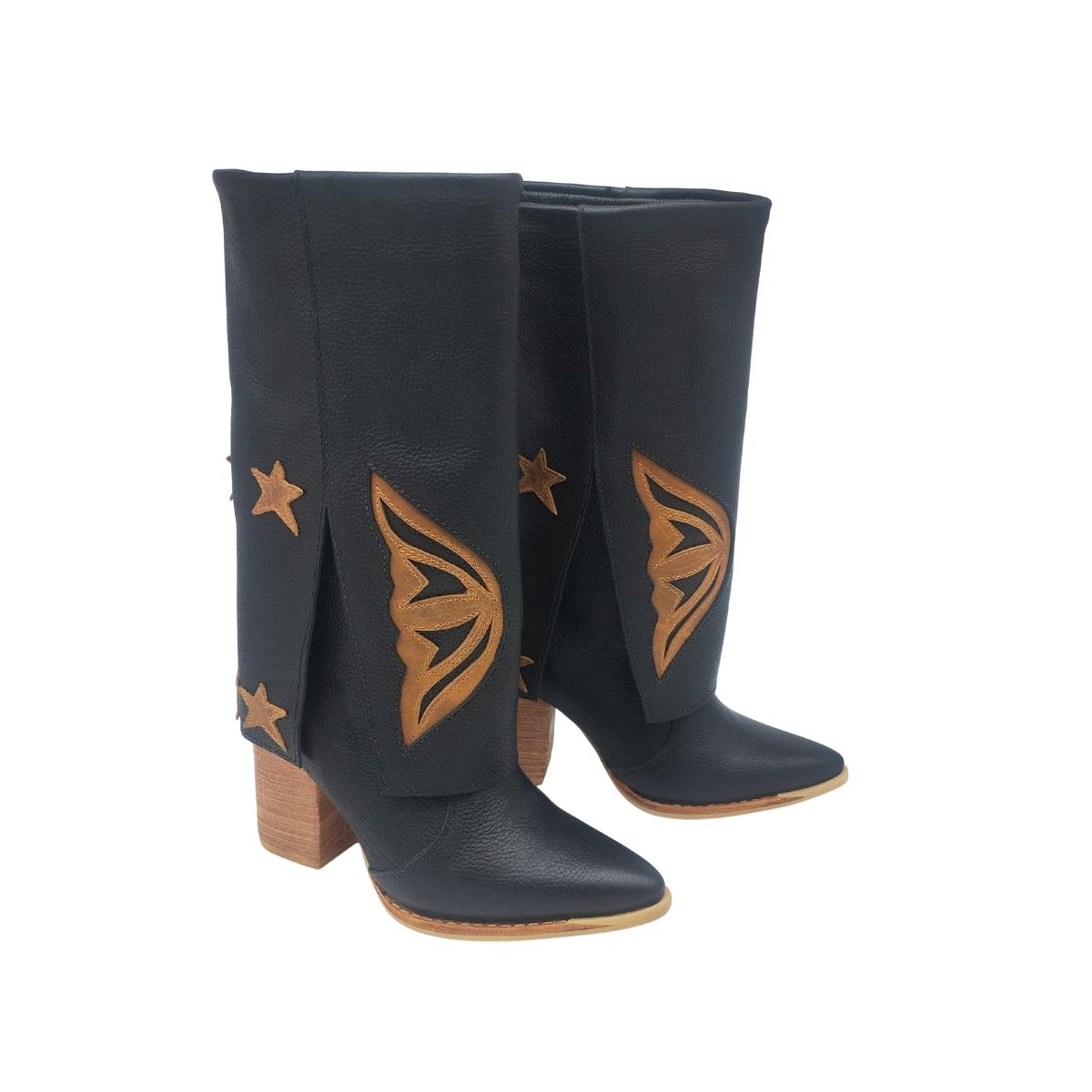 BOTA FIERA NEGRO MARIPOSA ALTO PAO PECADOS - 4