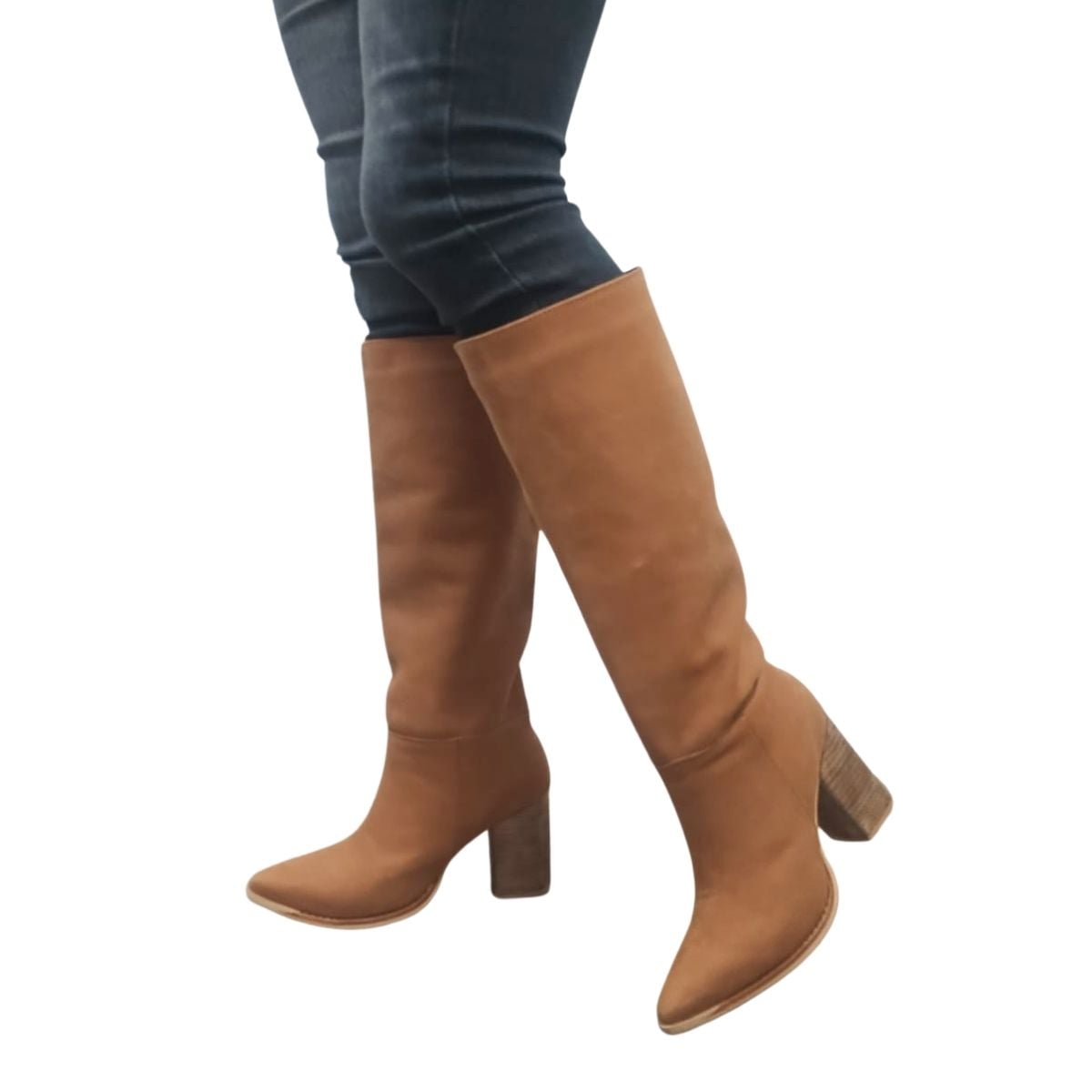 BOTA LILY ALTA CAMEL PAO PECADOS - 1