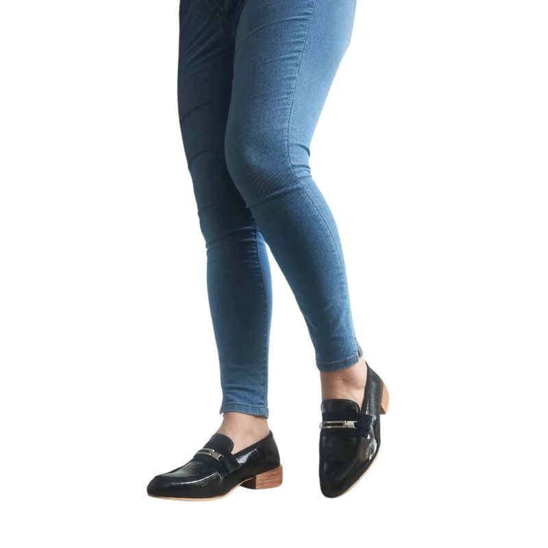 MOCASIN CELICA NEGRO CHAROL PAO PECADOS - 1
