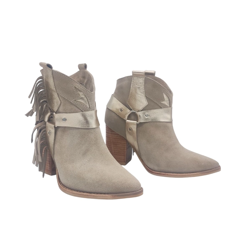 BOTIN RUFINA BEIGE ORO PAO PECADOS - 4