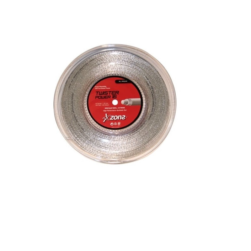 CUERDA DE RACQUETBALL ZONS TWISTER POWER 16L/1.30MM METALIZA - 1