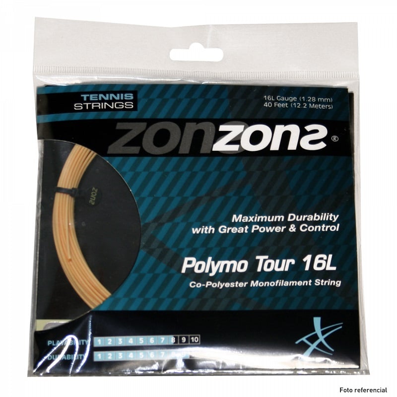 CUERDA TENIS ZONS POLYMO TOUR 16L/1.28MM GOLD 12 MTS. - 1