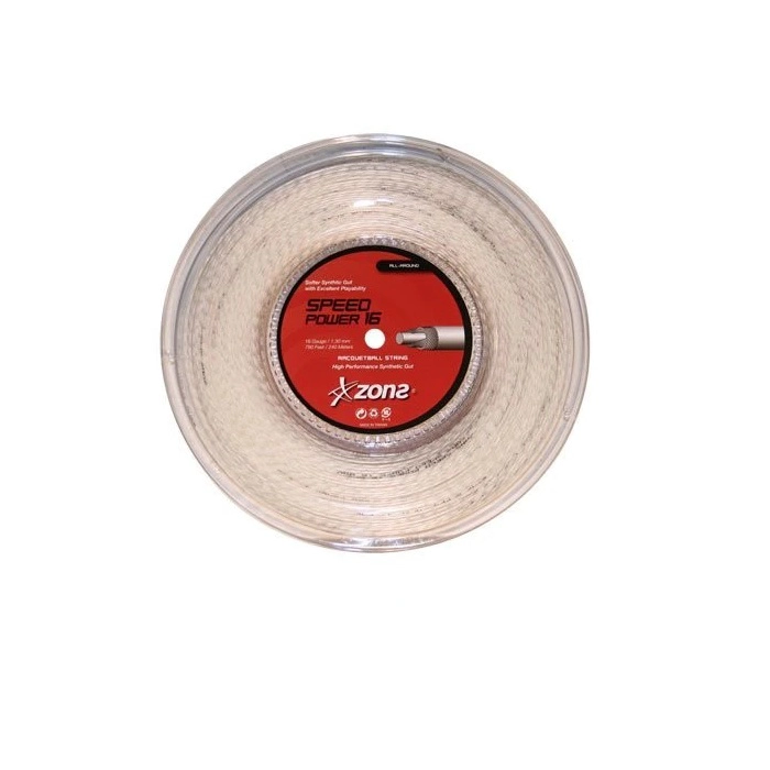 CUERDA DE RACQUETBALL ZONS SPEED POWER 16L/1.30MM BLANCA 240 - 1
