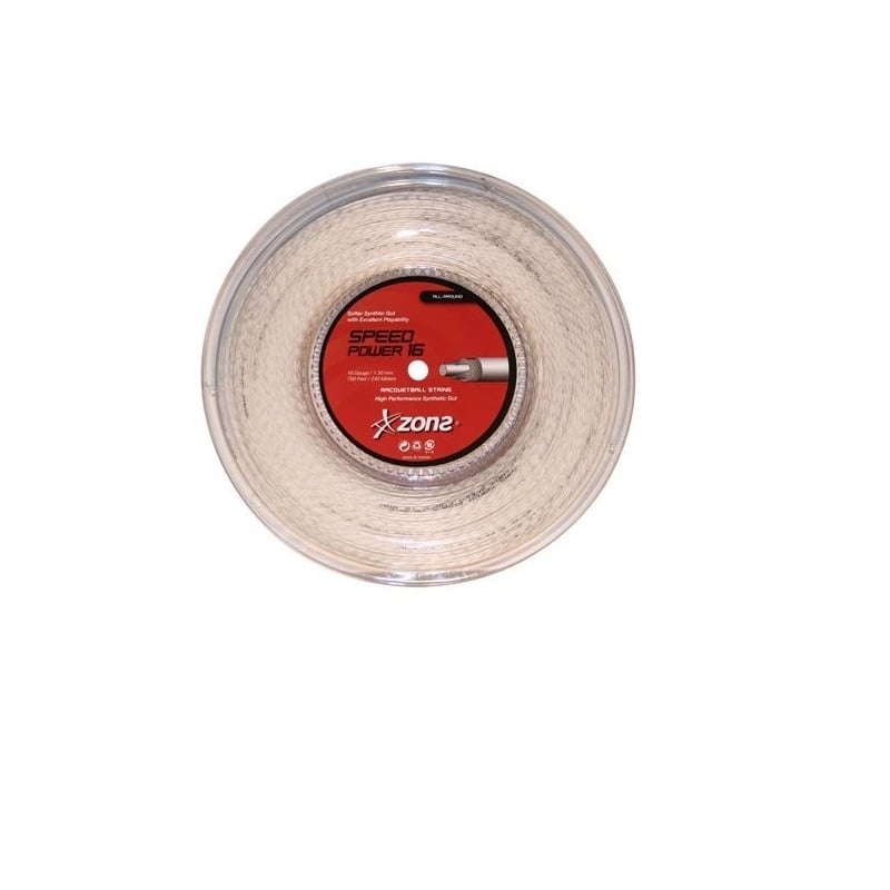 CUERDA RACQUETBALL ZONS SPEED POWER 16L/1.30MM BLANCA 240 - 1
