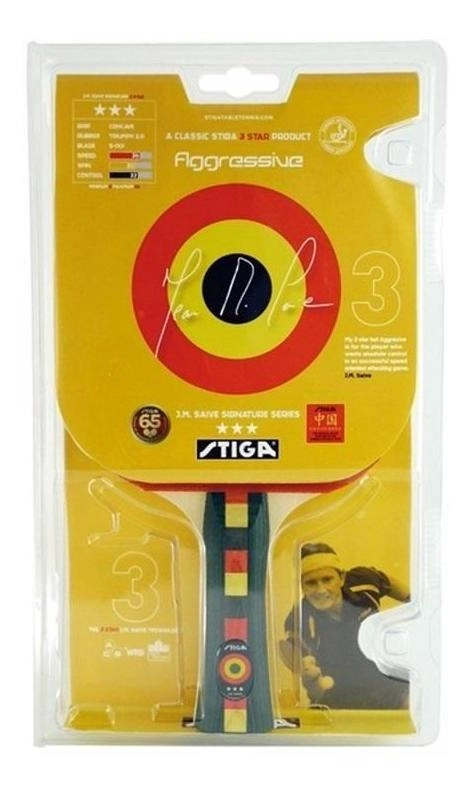 PALETA TENIS DE MESA STIGA AGGRESSIVE 3 ESTRELLAS - 1