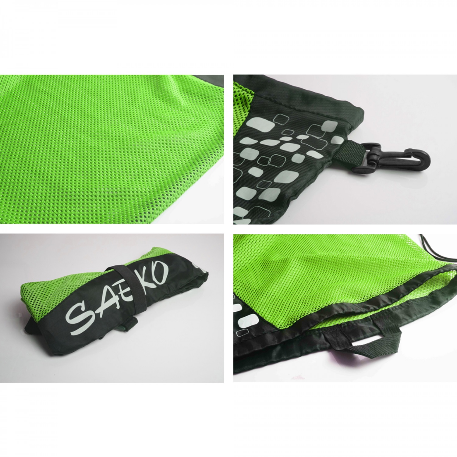 BOLSO MALLA NATACION MB02 VERDE SAEKO - 2