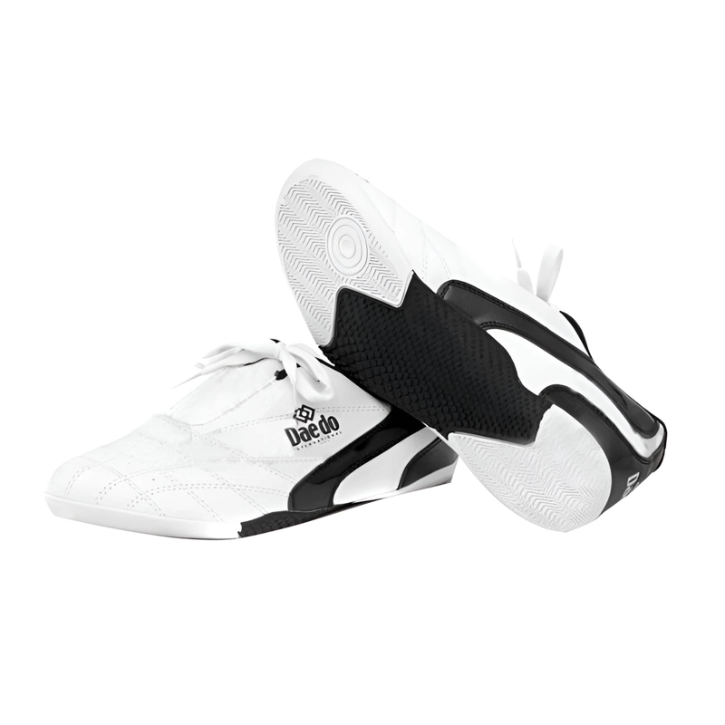 ZAPATILLA TAEKWONDO DAEDO KICK BLANCO/NEGRO C/CORDONES - 2